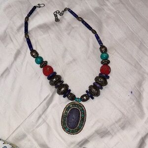 Ancient rock stone Bohemian artsy Free People Necklace